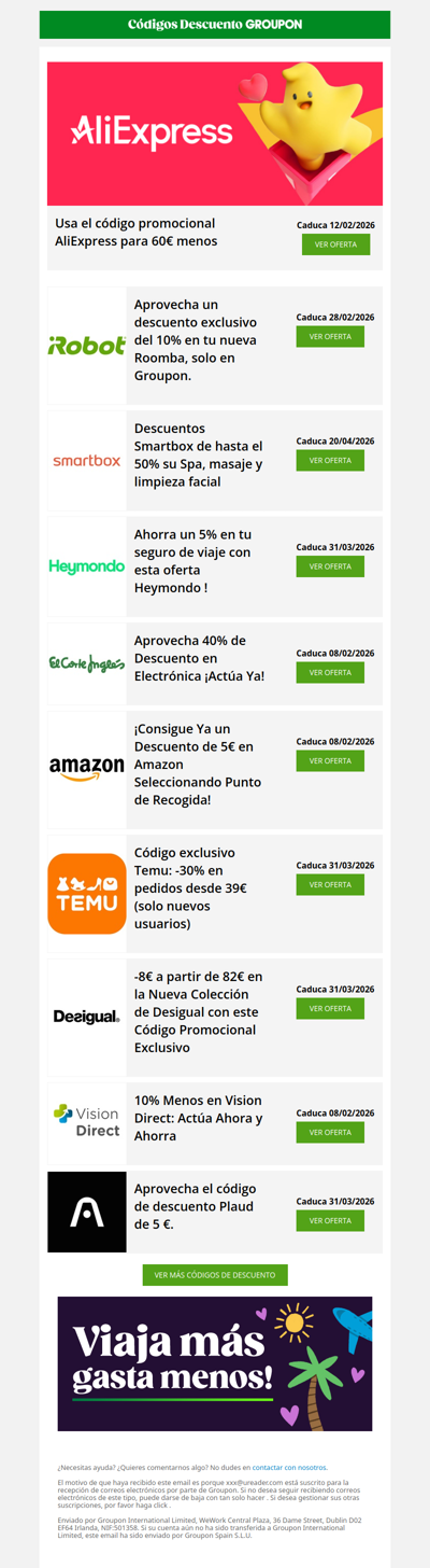 AliExpress - 60€ • iRobot - 10% • Amazon - 5€