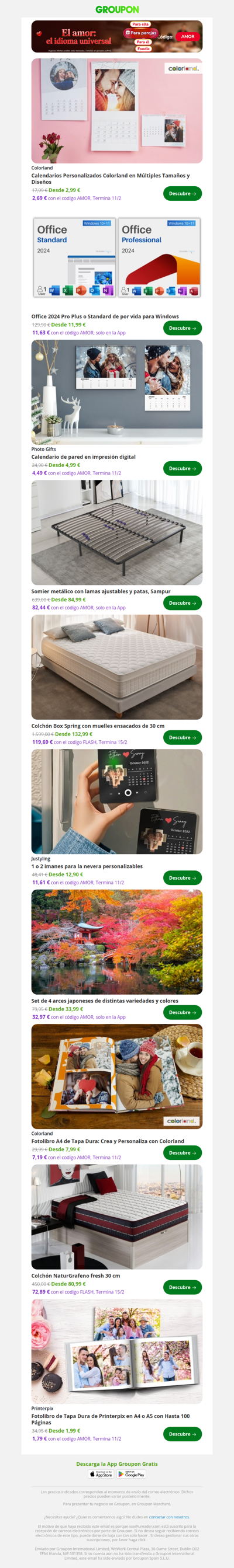 Calendarios Personalizados Colorland en Múltiples Tamaños y Diseños