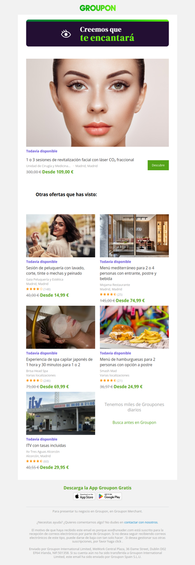 La oferta que viste sigue disponible