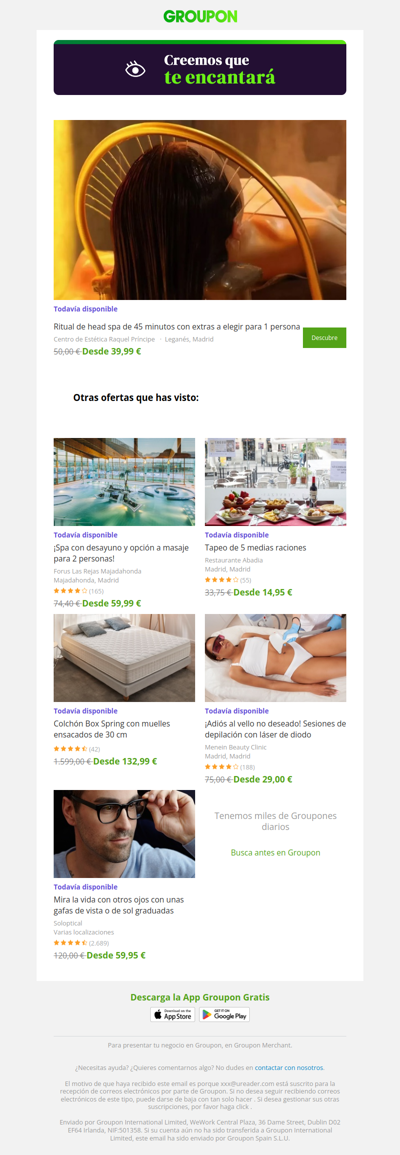 La oferta que viste sigue disponible