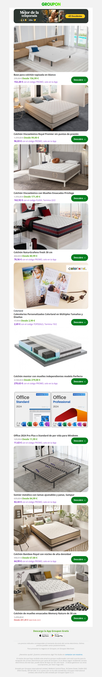 Base para colchón tapizada en blanco