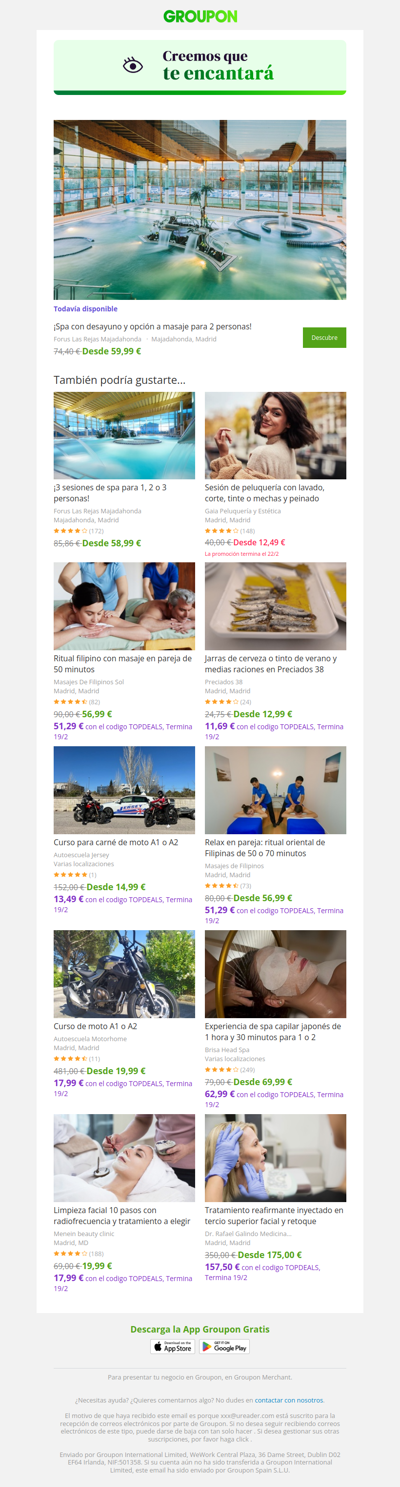 ¡Di sí a la oferta! Todavía está disponible