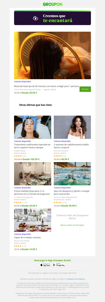 La oferta que viste sigue disponible