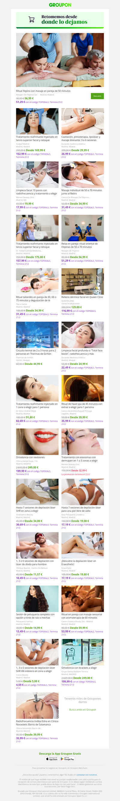 ¡No te pierdas las ofertas de belleza y spa! ¡Consúltalas hoy!