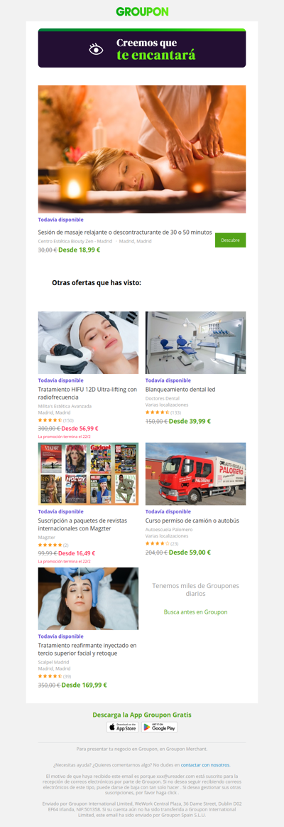La oferta que viste sigue disponible