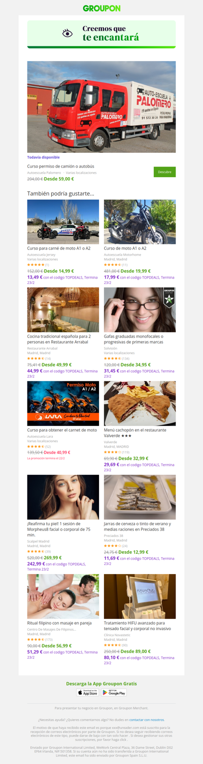 La oferta que viste sigue disponible