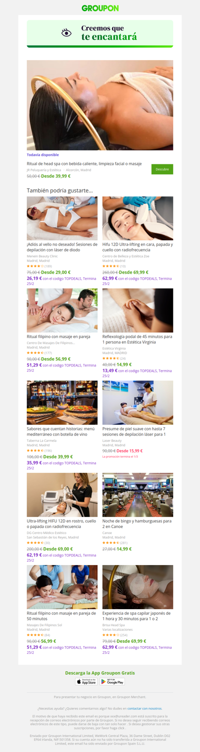 La oferta que viste sigue disponible