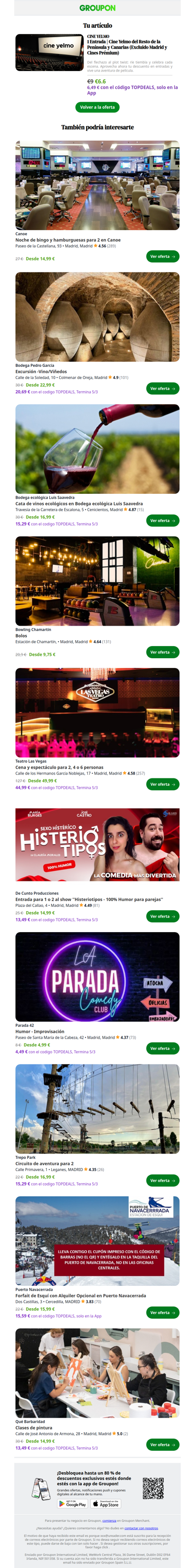 Entrada Cine Yelmo en +50 Ubicaciones + Palomitas Grandes y Refrescos – Última llamada 💥
