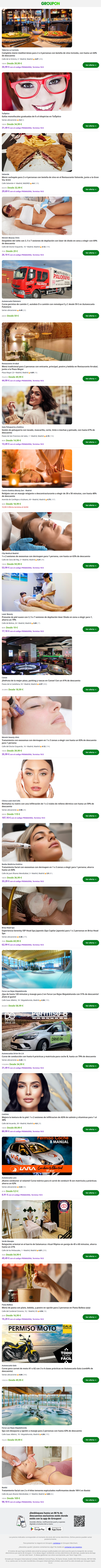 Completo menú mediterráneo para 2 o 4 personas con botella de vino incluida, con hasta un 64% de descuento