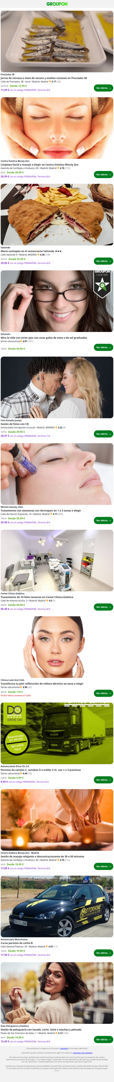 Limpieza facial y masaje o tratamiento a elegir en Centro Estetica Biouty Zen