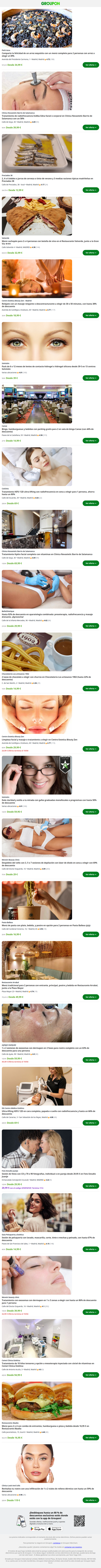 Tratamiento de radiofrecuencia Indiba Edna facial o corporal en Clínica Novastetic Barrio de Salamanca con un 58%