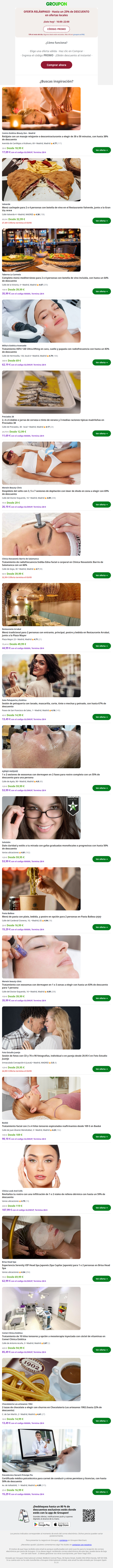 ¡Adelántate al Día de la Madre! 25% dto. extra en ofertas locales — ¡solo hasta las 22h! 🌸