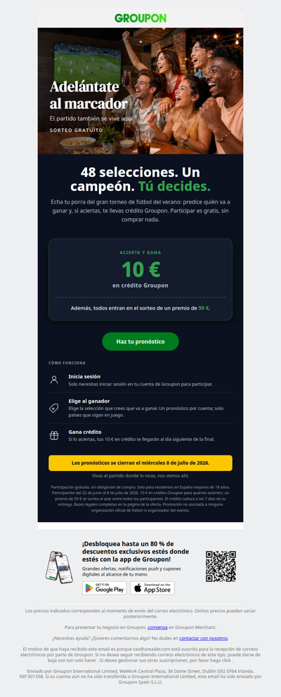 Predice al campeón y gana 10 € ⚽