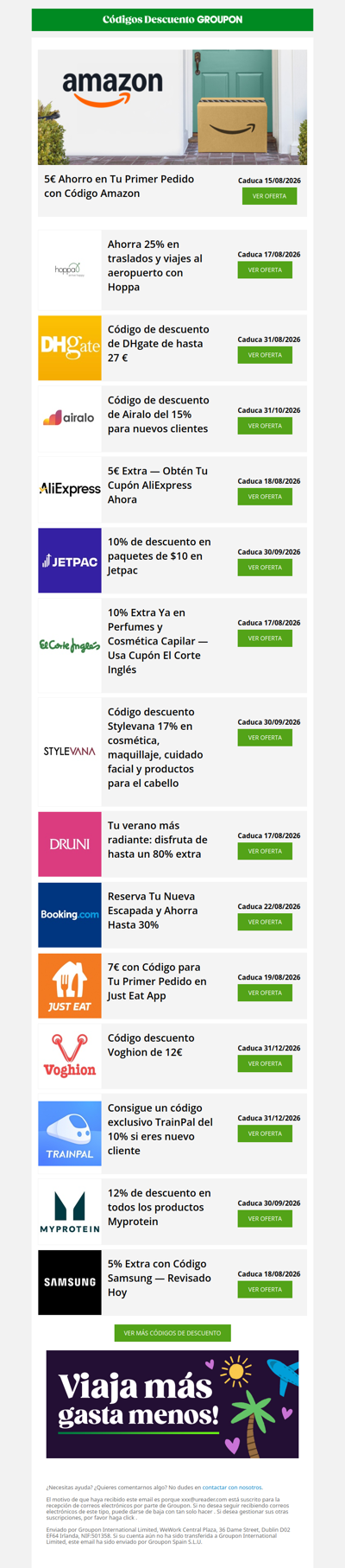Amazon - 5€ • Druni - 80% • AliExpress - 5€
