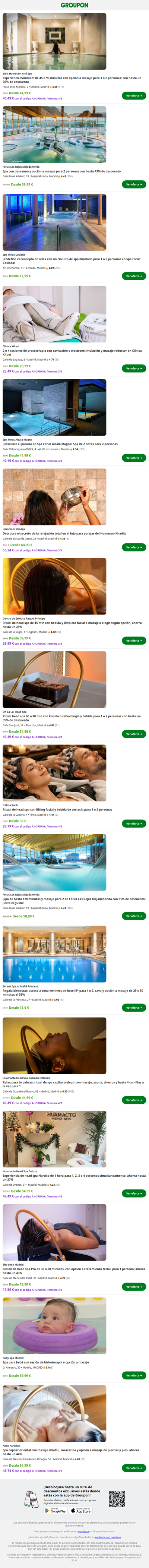 El jueves también merece un spa
