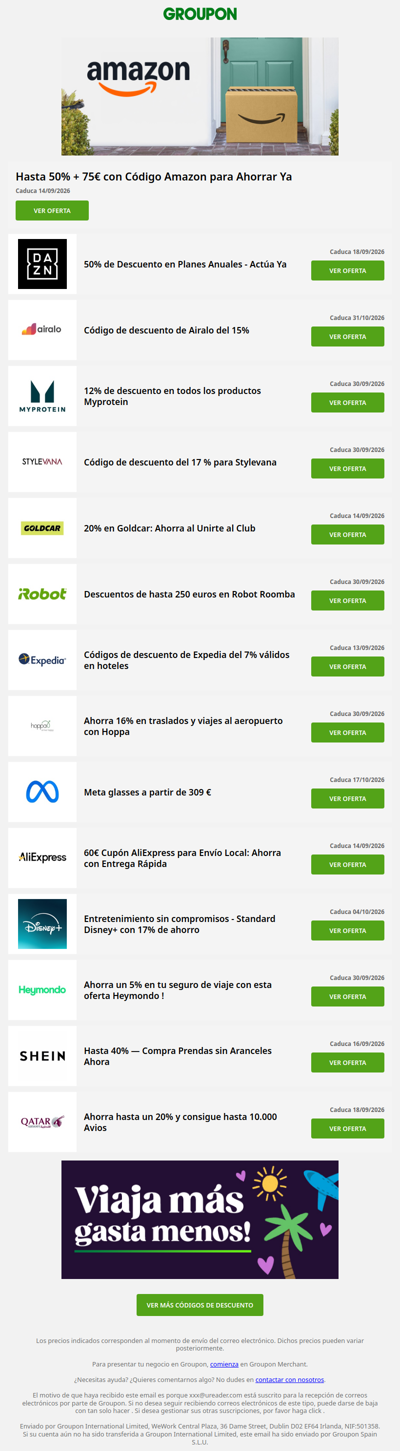 iRobot - hasta 250€ dto • Disney+ - 17% dto • Qatar Airways - 20% dto
