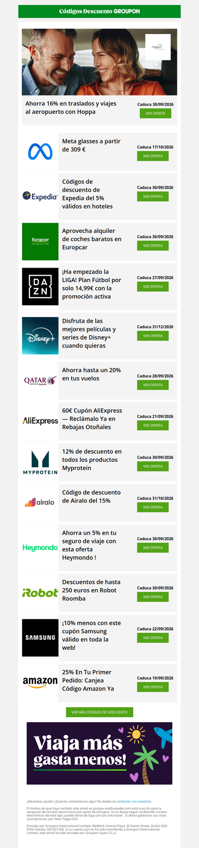 Amazon - 25% dto • AliExpress - 60€ dto • Airalo - 15% dto
