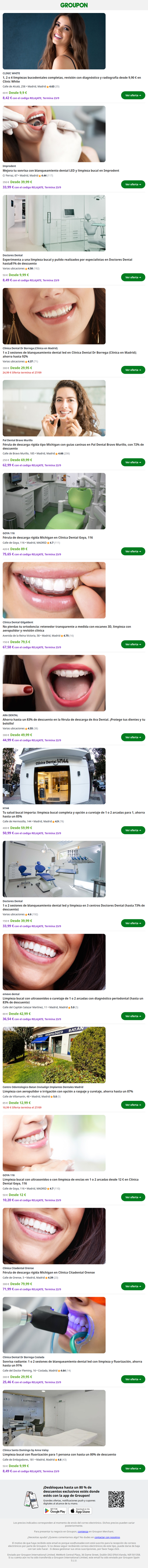Ponte al día con el dentista