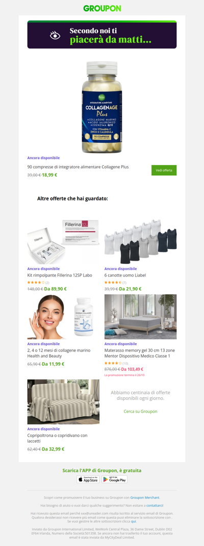 Dì sì all'offerta! È ancora disponibile!