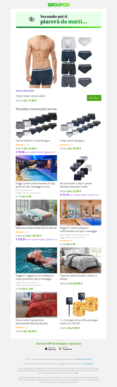 L'offerta che avevi visto è ancora disponibile!