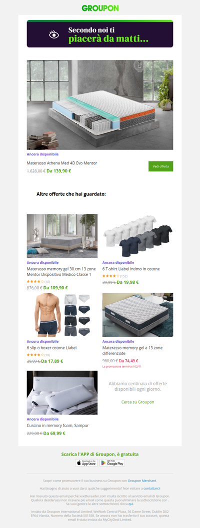 L'offerta che avevi visto è ancora disponibile!