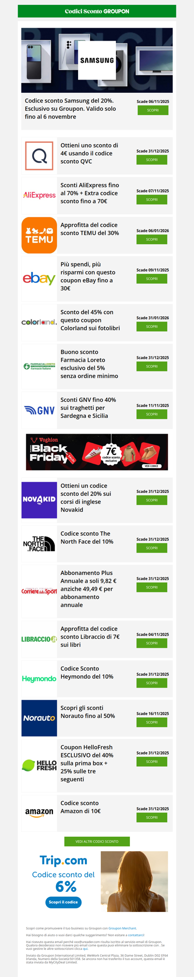 🚨 URGENTE: Il 20% di sconto ESCLUSIVO Samsung scade tra 48 ore + 5 codici sconto esclusivi