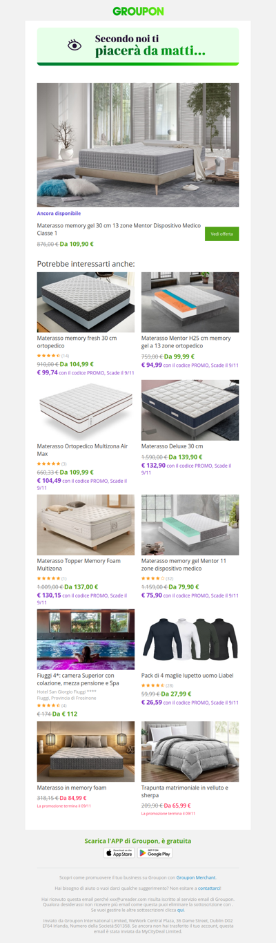 Siamo sicuri che quest'offerta ti piacerà!