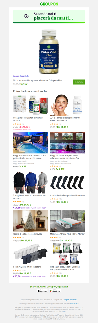 L'offerta che avevi visto è ancora disponibile!