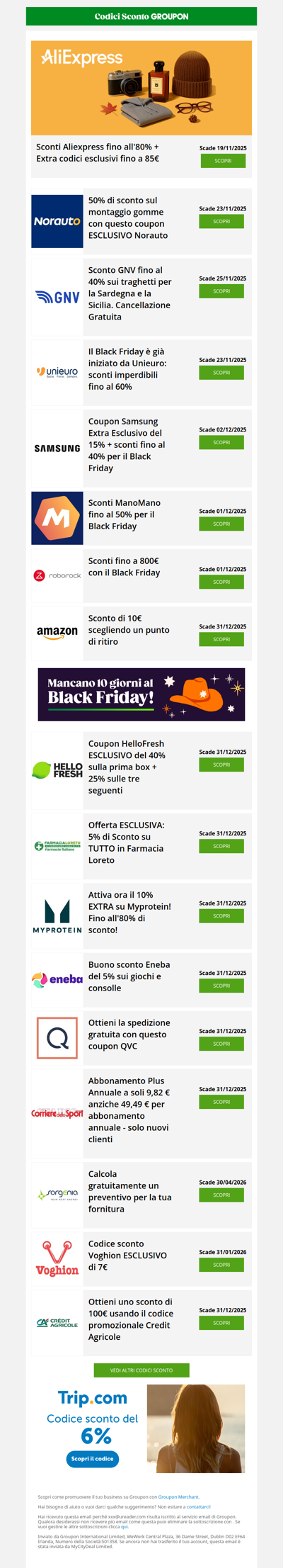 ⚡ 85€ di sconto SUBITO? Affrettati, l'offerta scade domani!