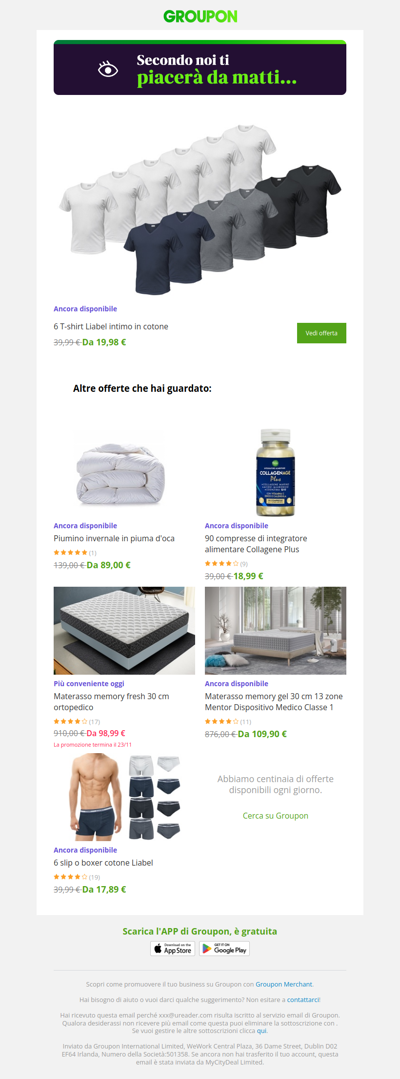 Siamo sicuri che quest'offerta ti piacerà!