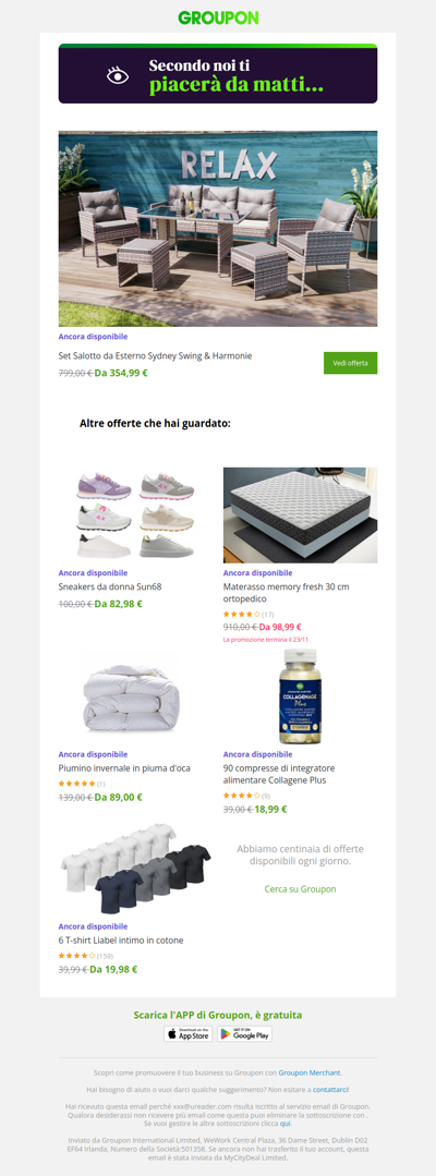 Sei pronta? L'offerta che avevi visto è ancora disponibile!