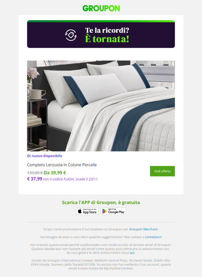 Ultime Notizie: l'offerta che avevi visto è di nuovo disponibile!