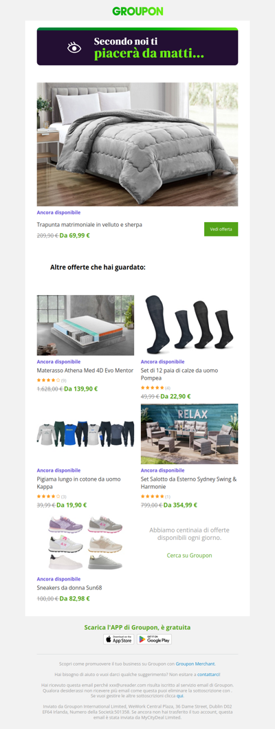 Siamo sicuri che quest'offerta ti piacerà!