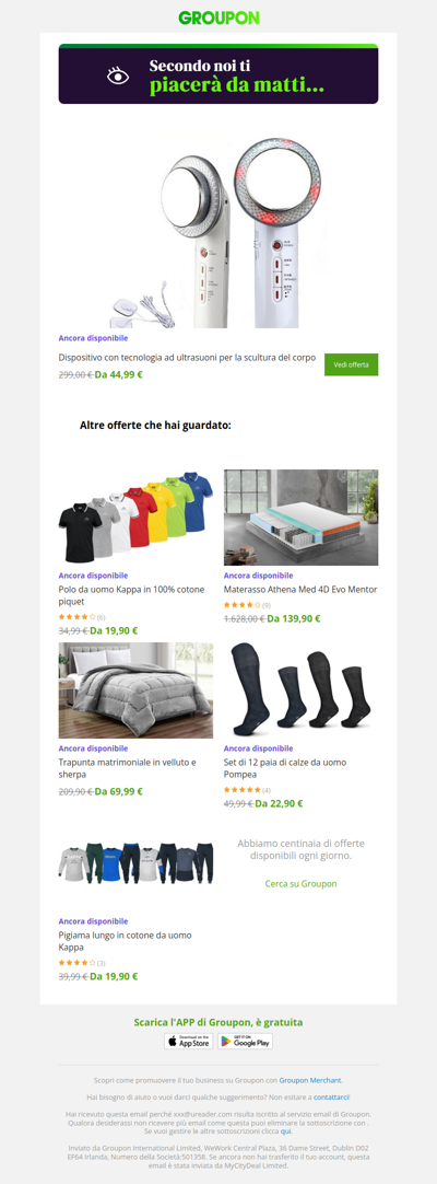 Siamo sicuri che quest'offerta ti piacerà!