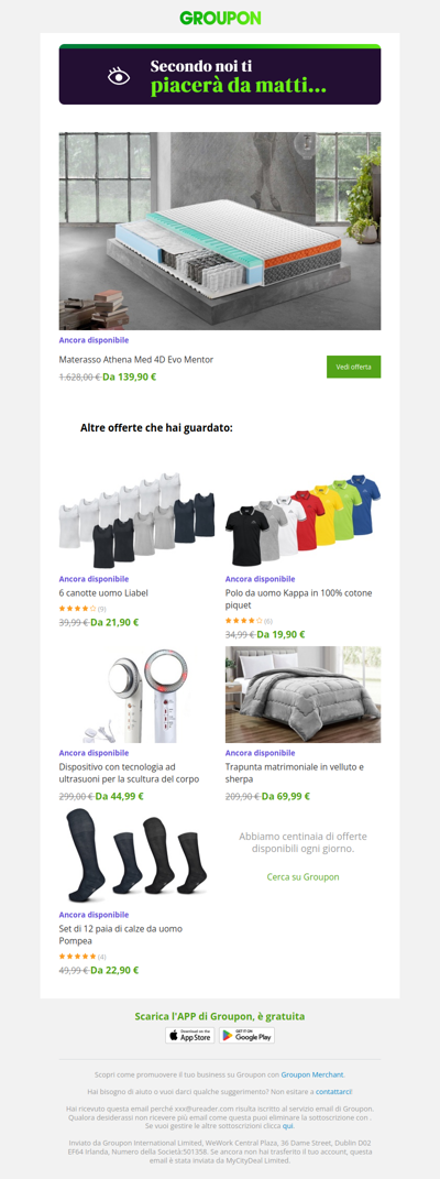 L'offerta che avevi visto è ancora disponibile!