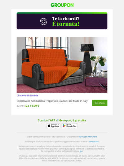 È tornata! Cogli quest'offerta prima che sia troppo tardi!