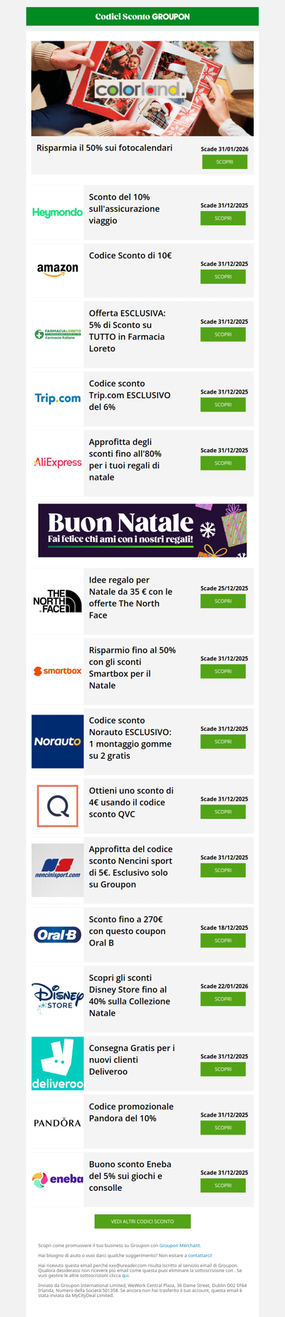 Colorland - 50% • Heymondo - 10% • Amazon - 10€ + altro!