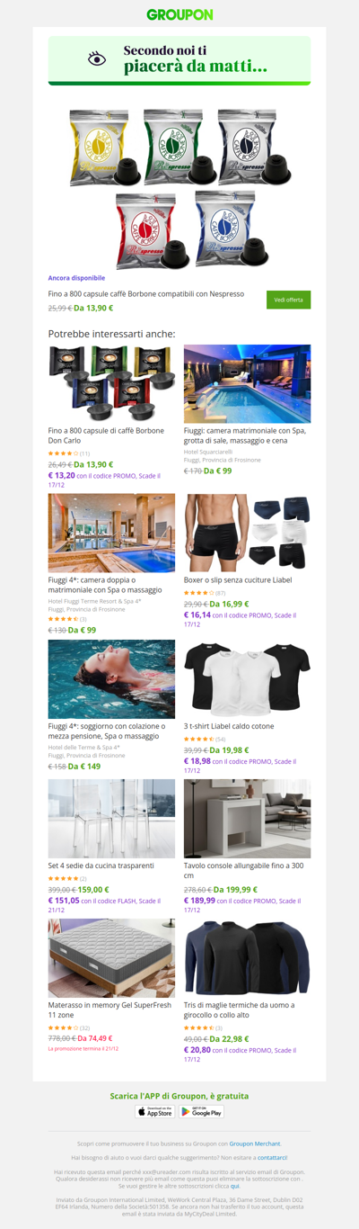 L'offerta che avevi visto è ancora disponibile!