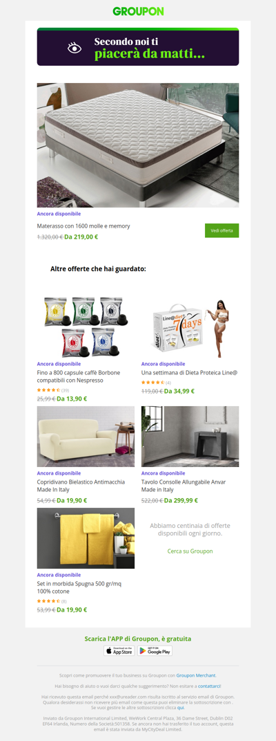 Siamo sicuri che quest'offerta ti piacerà!