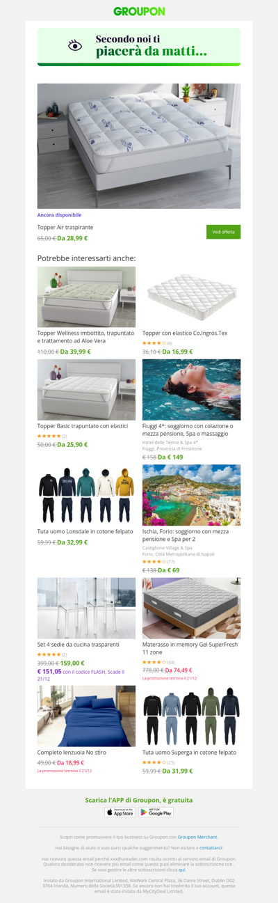 Siamo sicuri che quest'offerta ti piacerà!