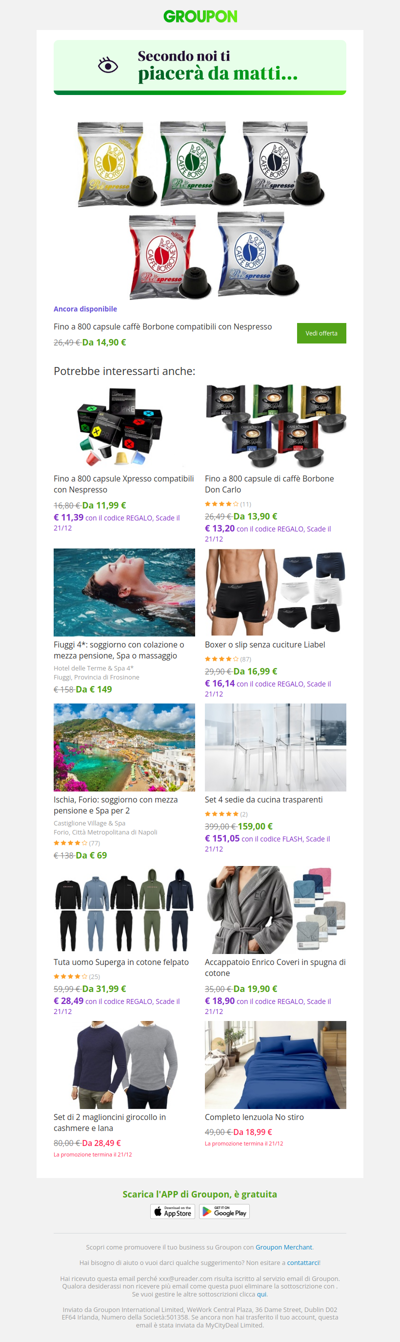 L'offerta che avevi visto è ancora disponibile!