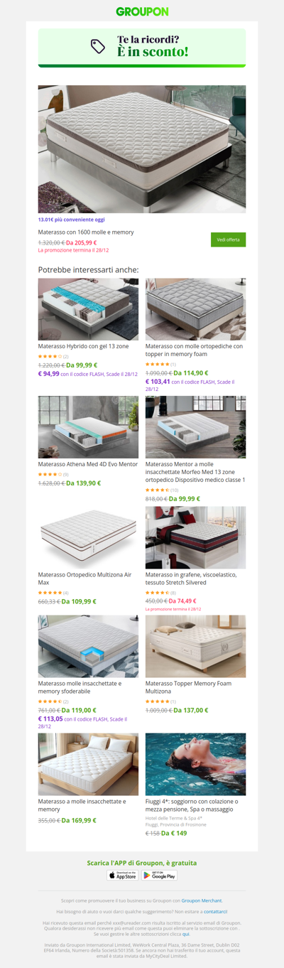 Allerta prezzo! Risparmia sull'offerta che ti piaceva!