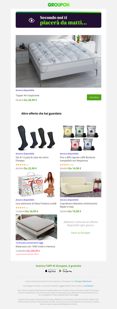 Dì sì all'offerta! È ancora disponibile!