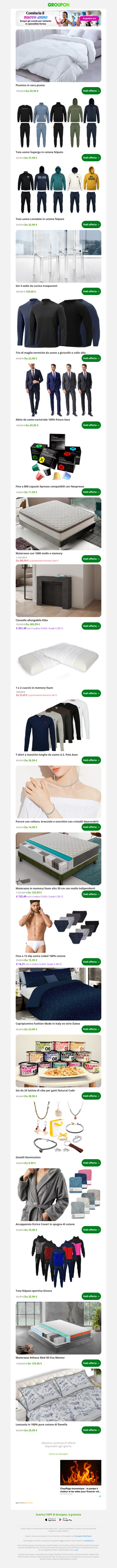 Piumino in vera piuma