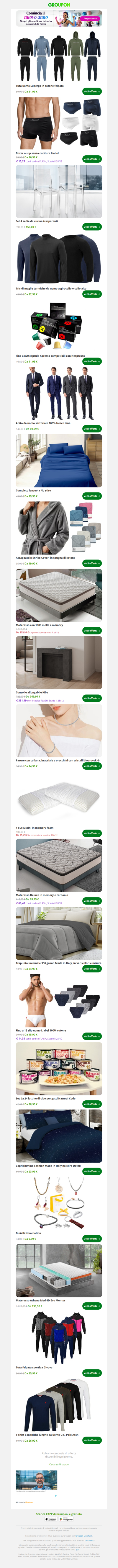 Tuta uomo Superga in cotone felpato