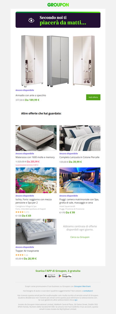 L'offerta che avevi visto è ancora disponibile!