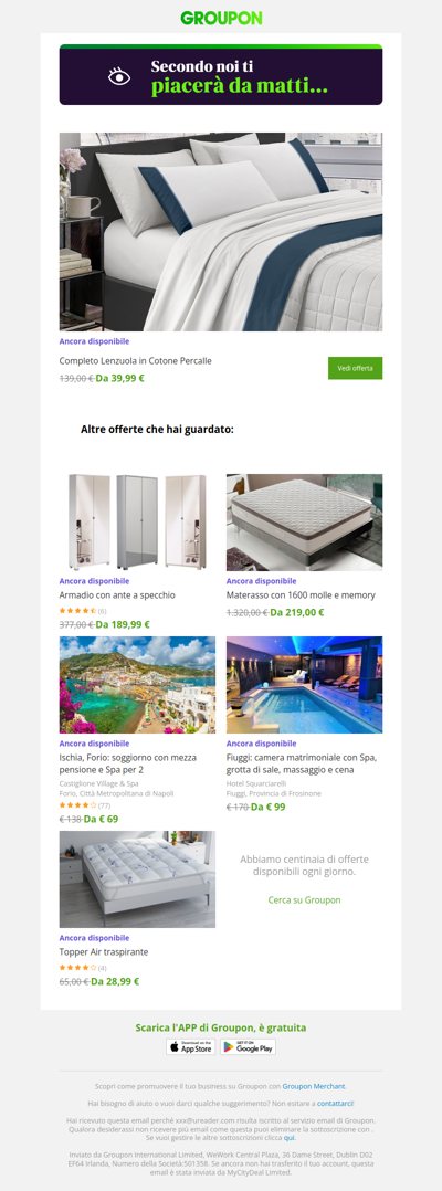 L'offerta che avevi visto è ancora disponibile!