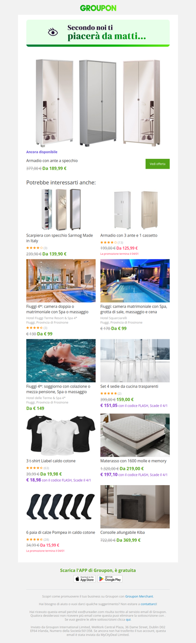 Siamo sicuri che quest'offerta ti piacerà!