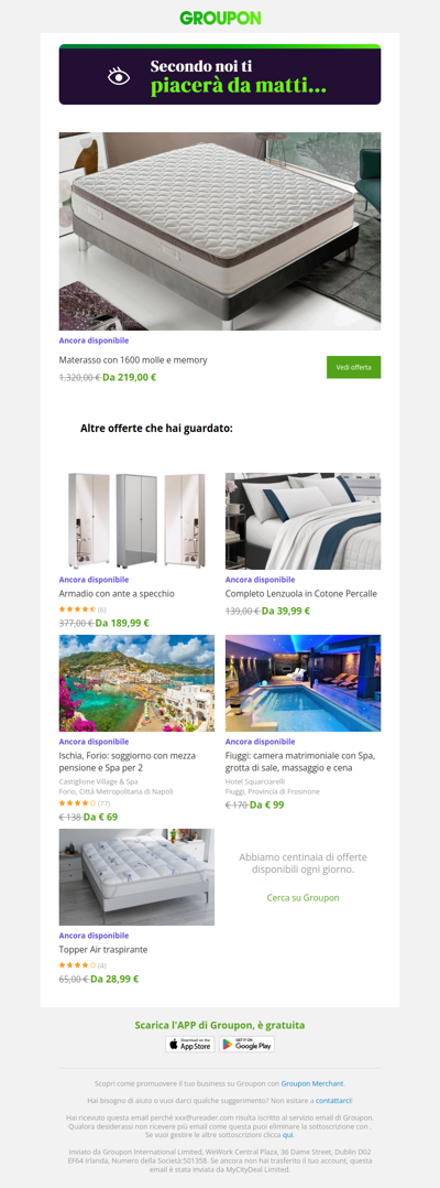 L'offerta che avevi visto è ancora disponibile!