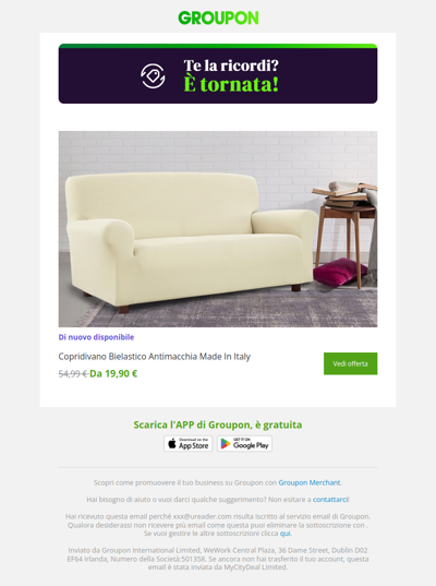 È tornata... Ora è la tua occasione!